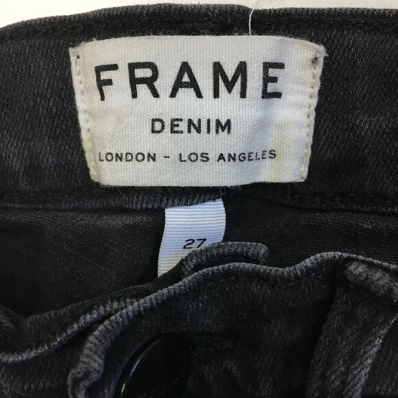 FRAME Fletcher Wash Le Nouveau Straight Raw Edge Hem 5 Pocket Jeans - Picture 2 of 12